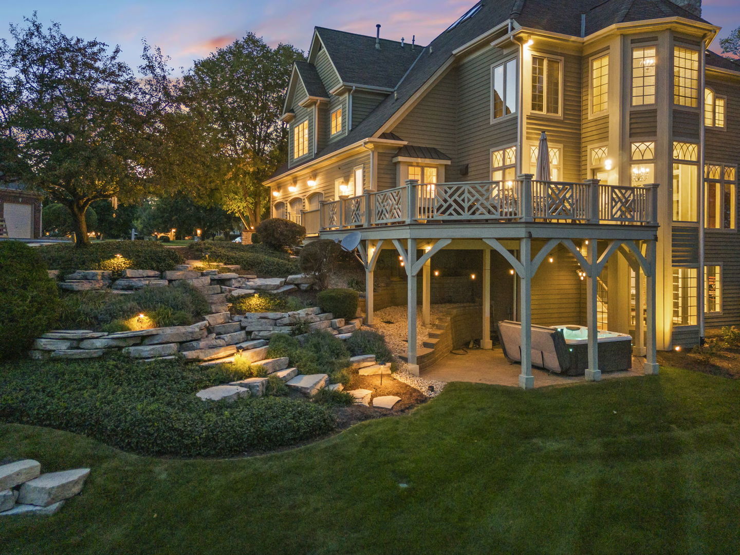 39W114 Fryendall Court Geneva, IL 60134 - Photo 62 of 76 a view of a house with backyard and porch