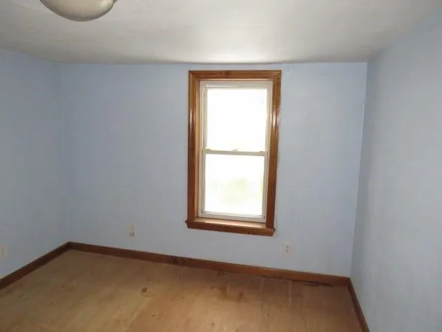 an empty room with a window