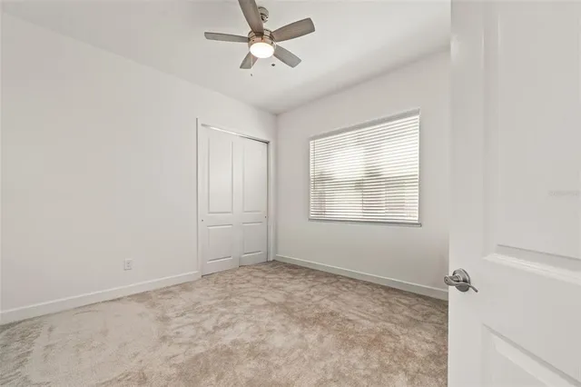 an empty room with an entryway