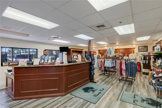 a view of a golf course with a lake