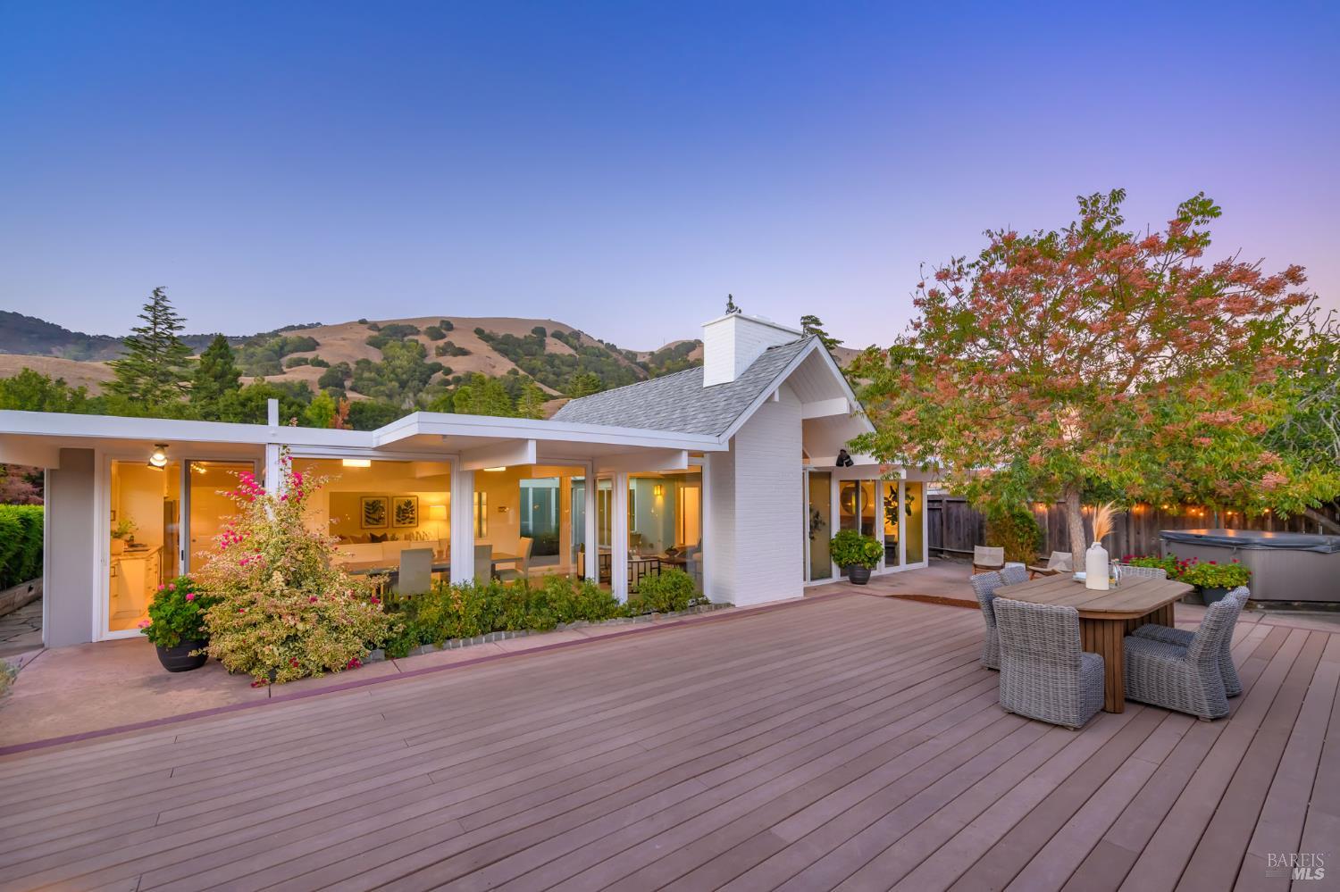 a view of a house with a patio