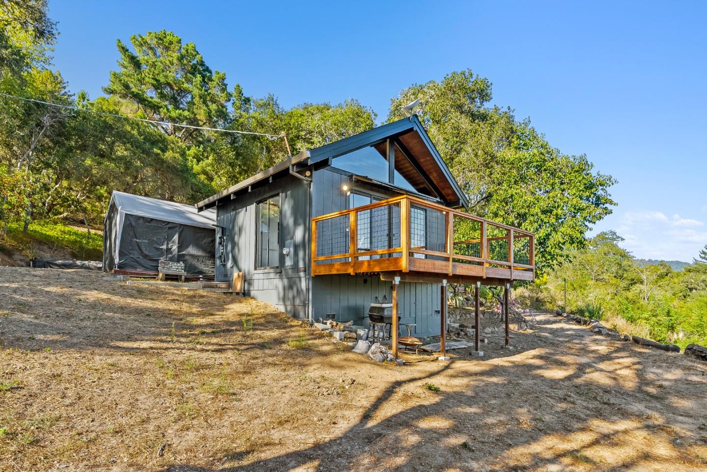 a view of a house with a patio