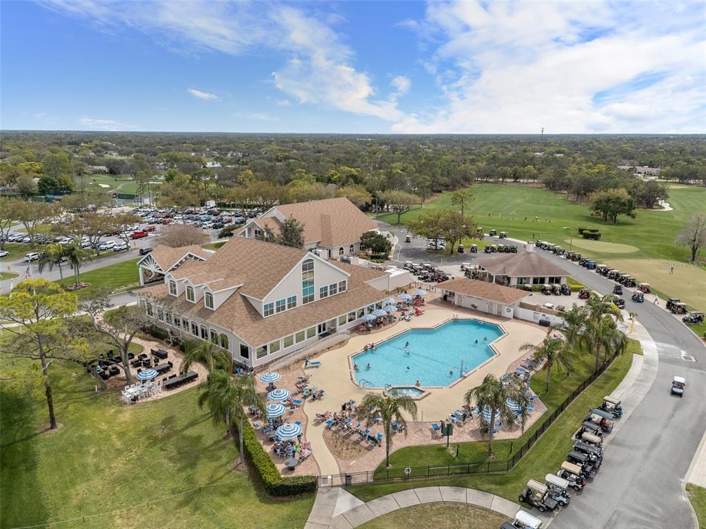 2436 Deer Trail Lane Spring Hill, FL 34606 - Photo 55 of 56 an aerial view of residential houses with outdoor space