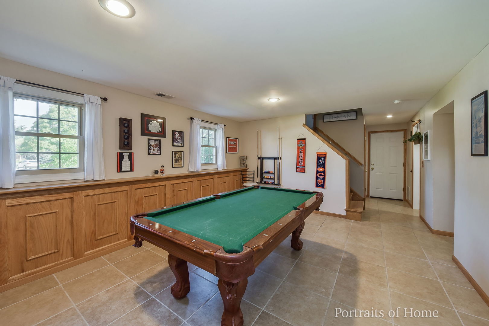 119 Reston Court Roselle, IL 60172 - Photo 14 of 25 a room with pool table and windows