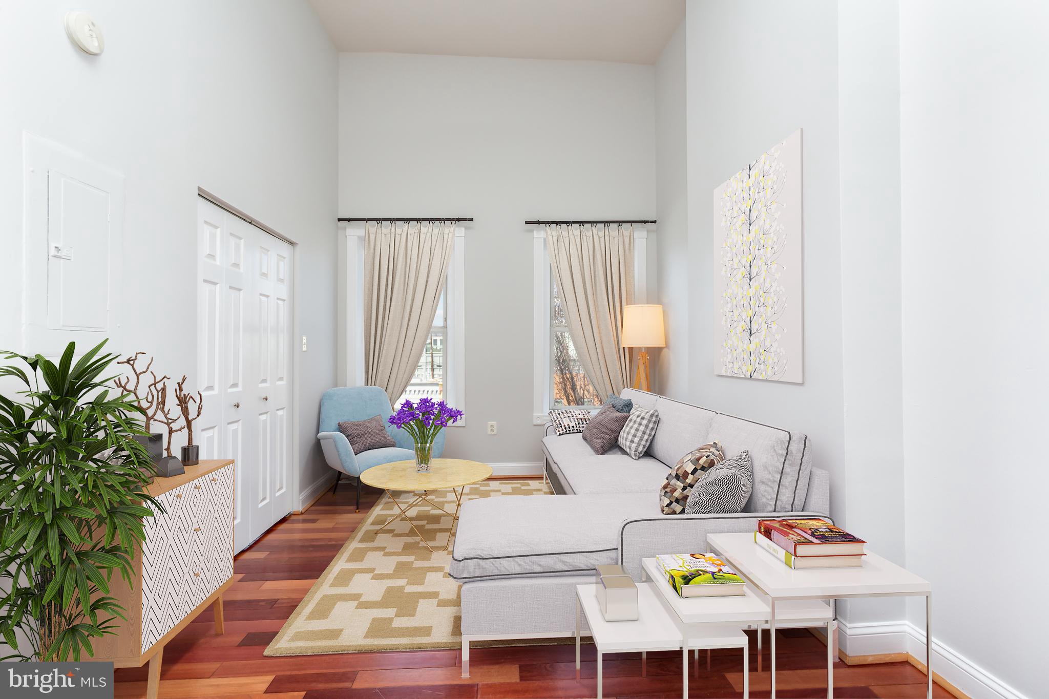 424 Ridge Street Northwest, Unit 5 Washington, DC 20001 - Photo 2 of 18 Living Room (Virtually Staged)