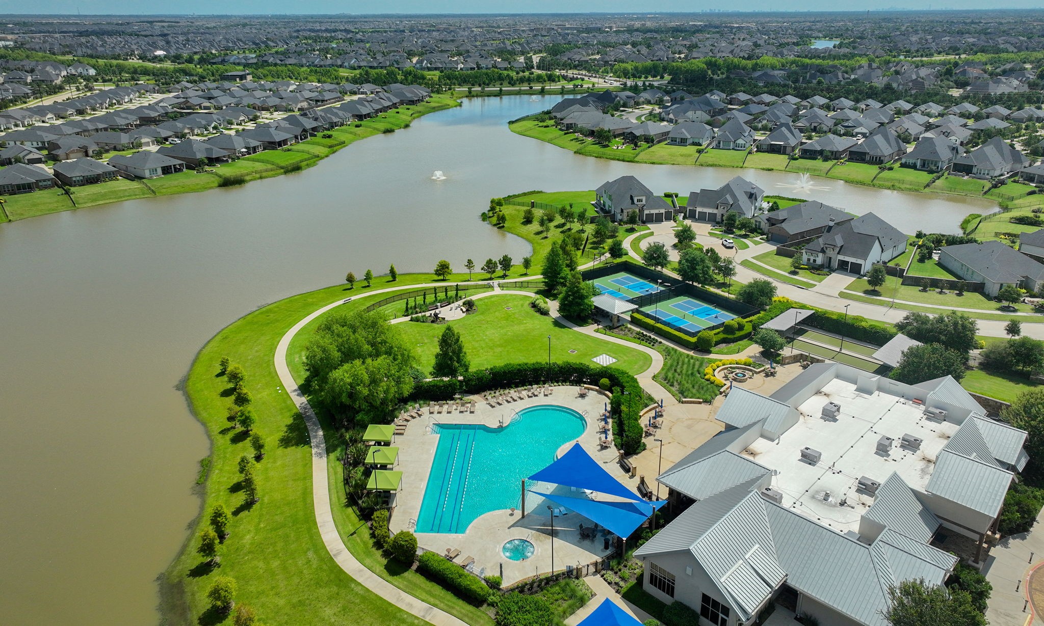 28518 Hoffman Spring Lane Fulshear, TX 77441 - Photo 46 of 50 Adventure Island, Arbor Park with tennis, basketball, sand volleyball, children playground, Camp Flewellen, Canine Commons, Fitness center and Greenthread Park has resort-style pool, slides, party pavilion and playground.