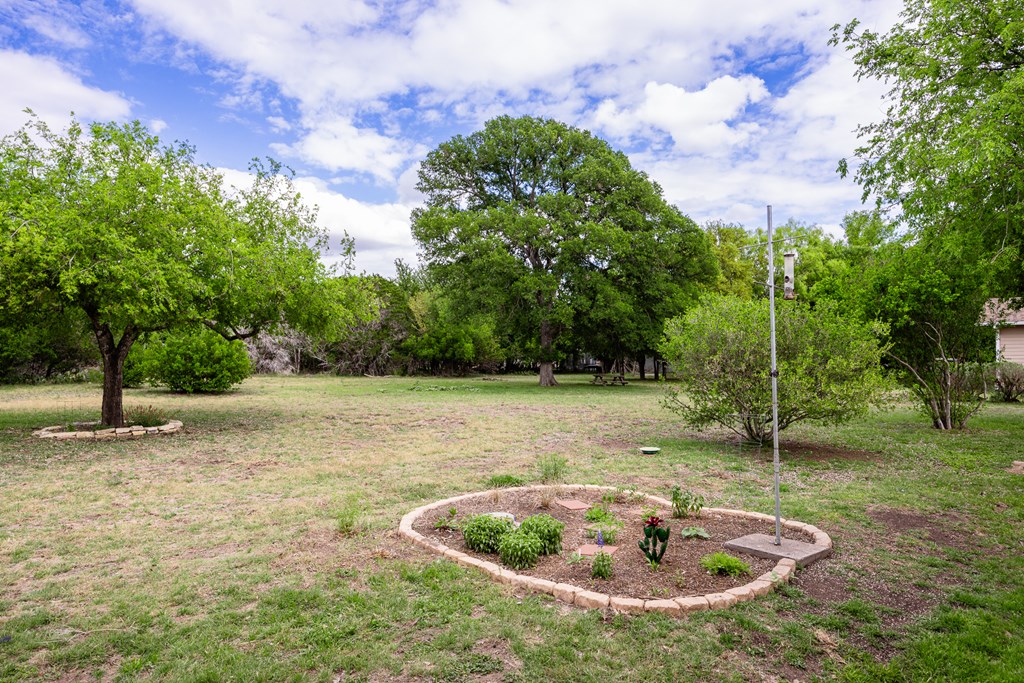 659 Town Creek Road Kerrville, TX 78028 - Photo 24 of 65 a backyard of a house with lots of green space