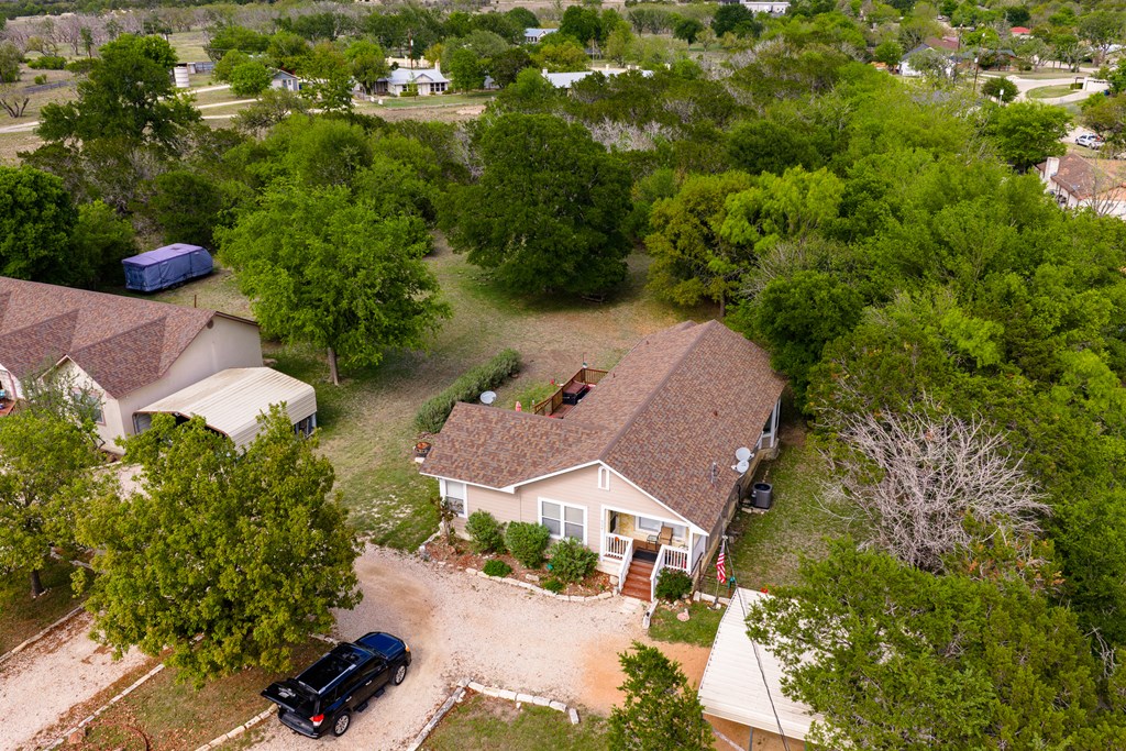 659 Town Creek Road Kerrville, TX 78028 - Photo 30 of 65 an aerial view of house with yard