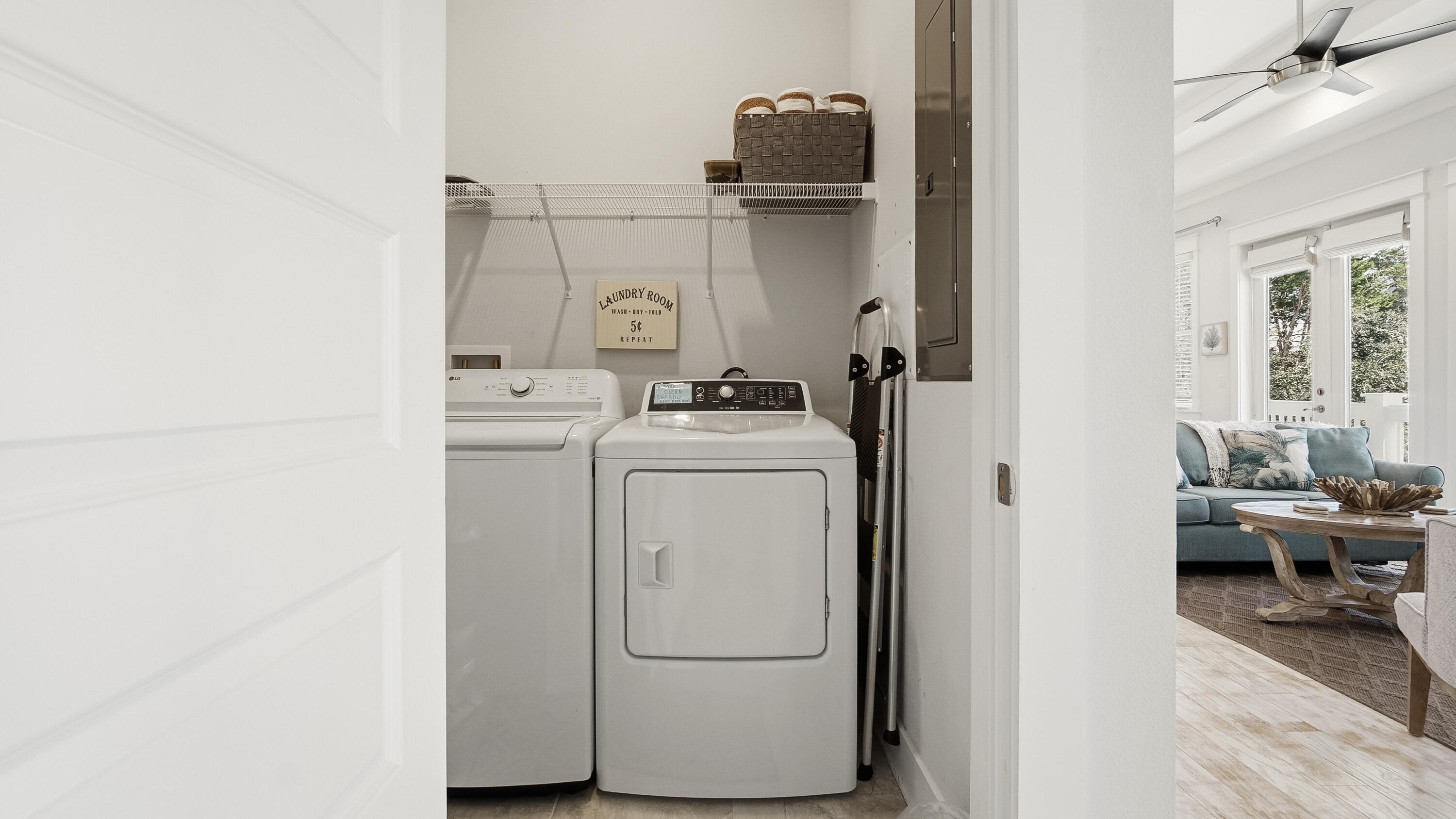 197 Milestone Drive, Unit C Inlet Beach, FL 32461 - Photo 37 of 72 a utility room with dryer and washer