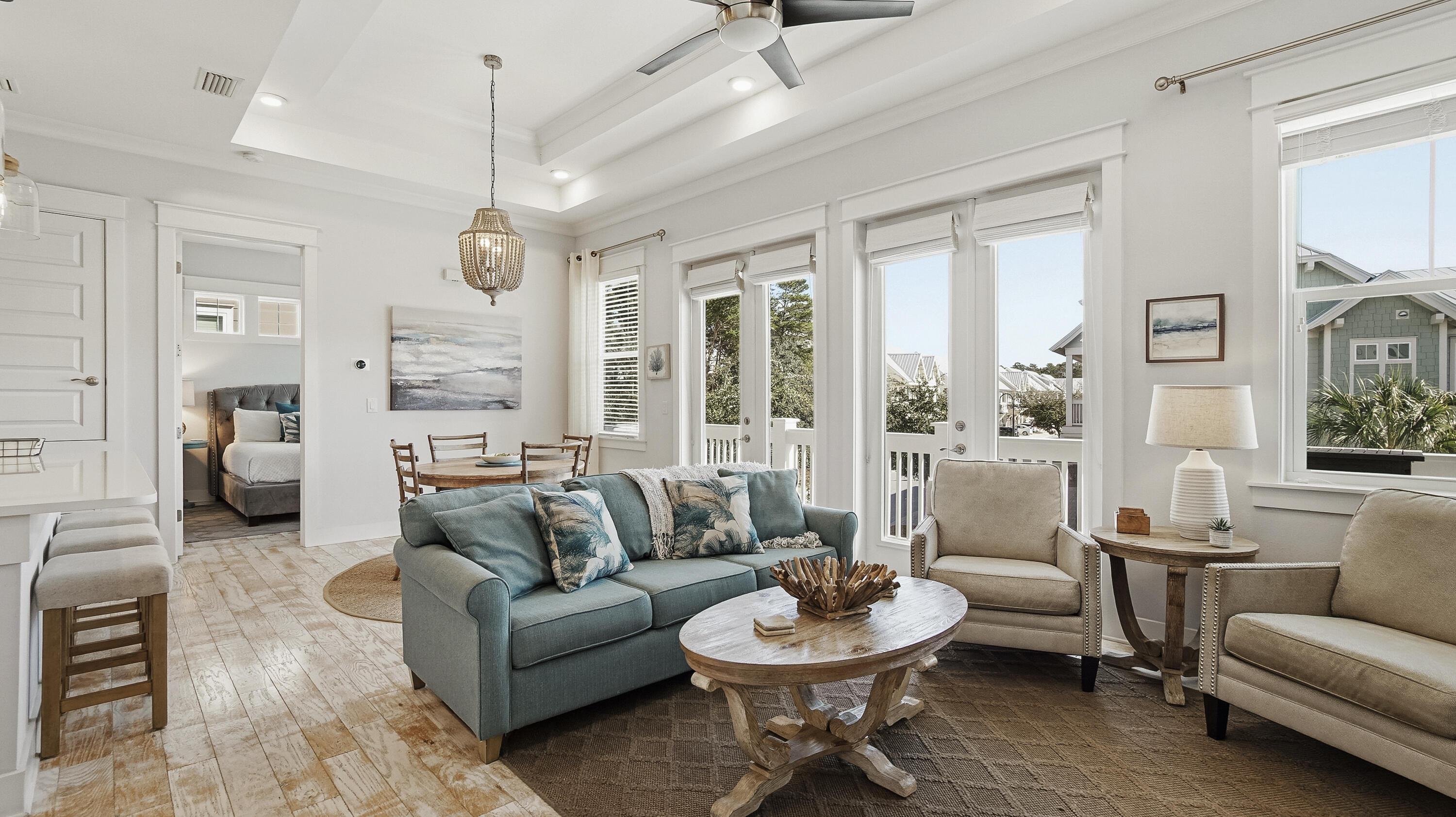 197 Milestone Drive, Unit C Inlet Beach, FL 32461 - Photo 9 of 72 a living room with furniture and a large window