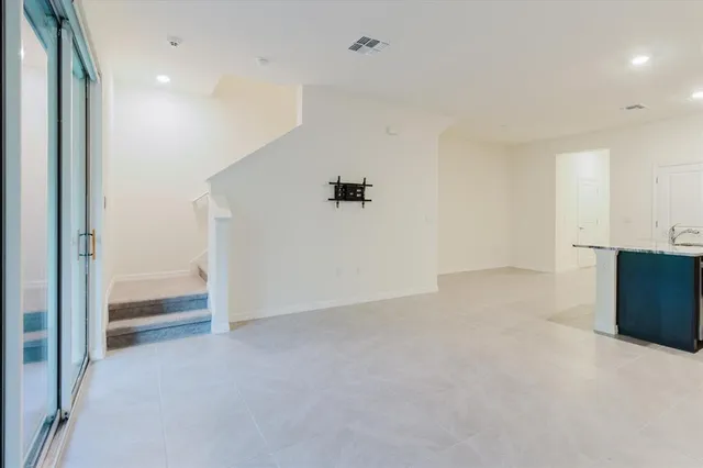 an empty room with a window