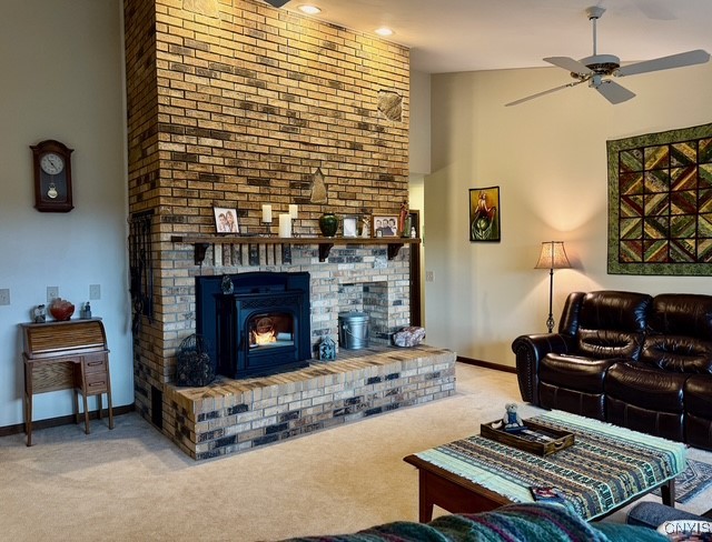 2359 Sessions Hill Road Homer, NY 13077 - Photo 25 of 50 Fireplace with pellet insert