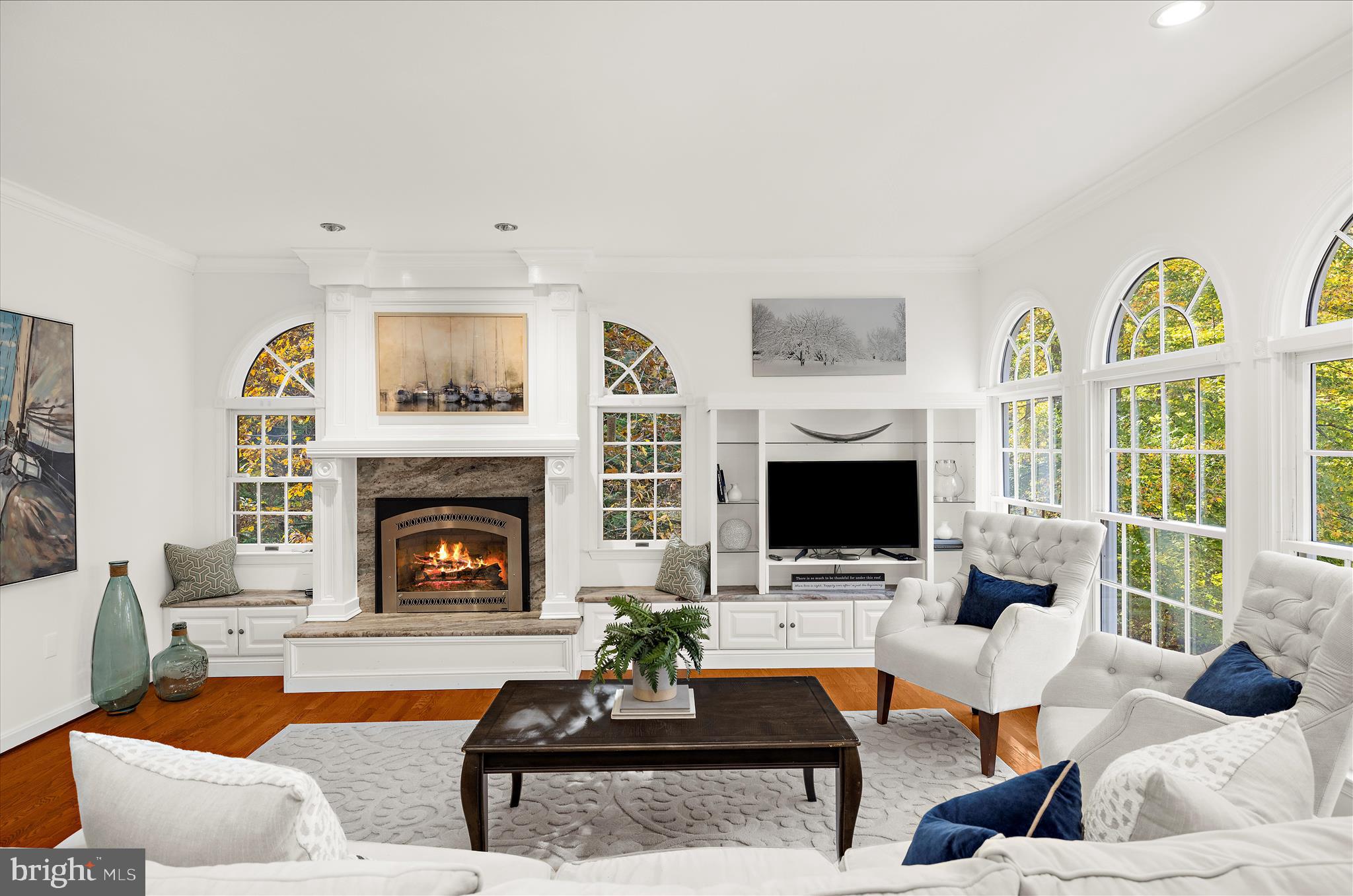 360 Hoile Lane Huntingtown, MD 20639 - Photo 26 of 96 a living room with furniture fireplace and a flat screen tv