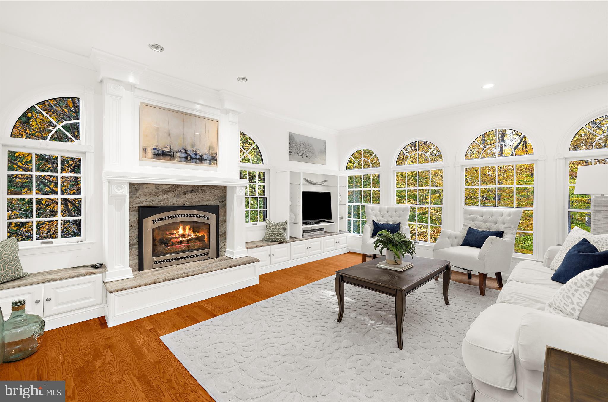360 Hoile Lane Huntingtown, MD 20639 - Photo 27 of 96 a living room with furniture fireplace and a table