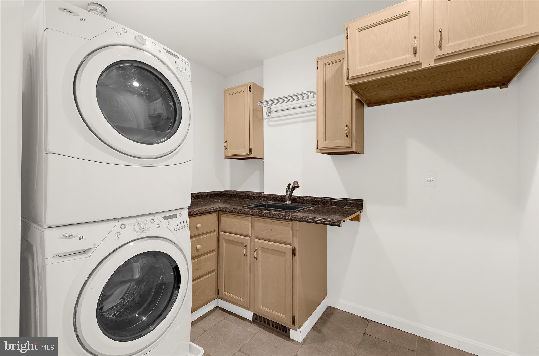 360 Hoile Lane Huntingtown, MD 20639 - Photo 56 of 96 a utility room with sink dryer and washer