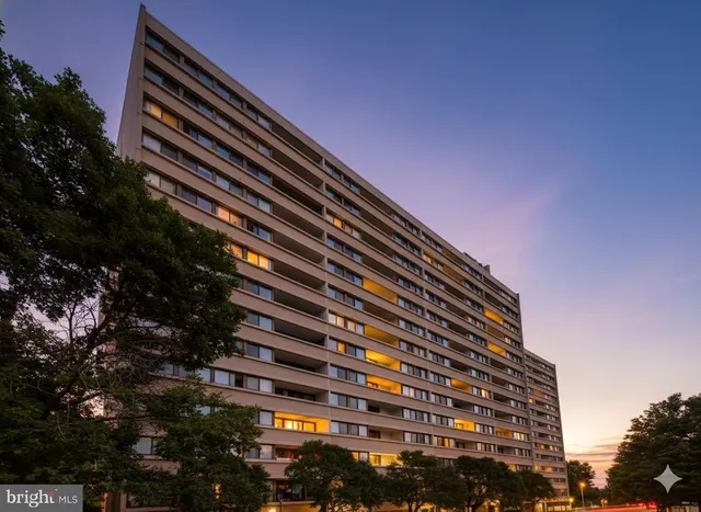 a front view of building