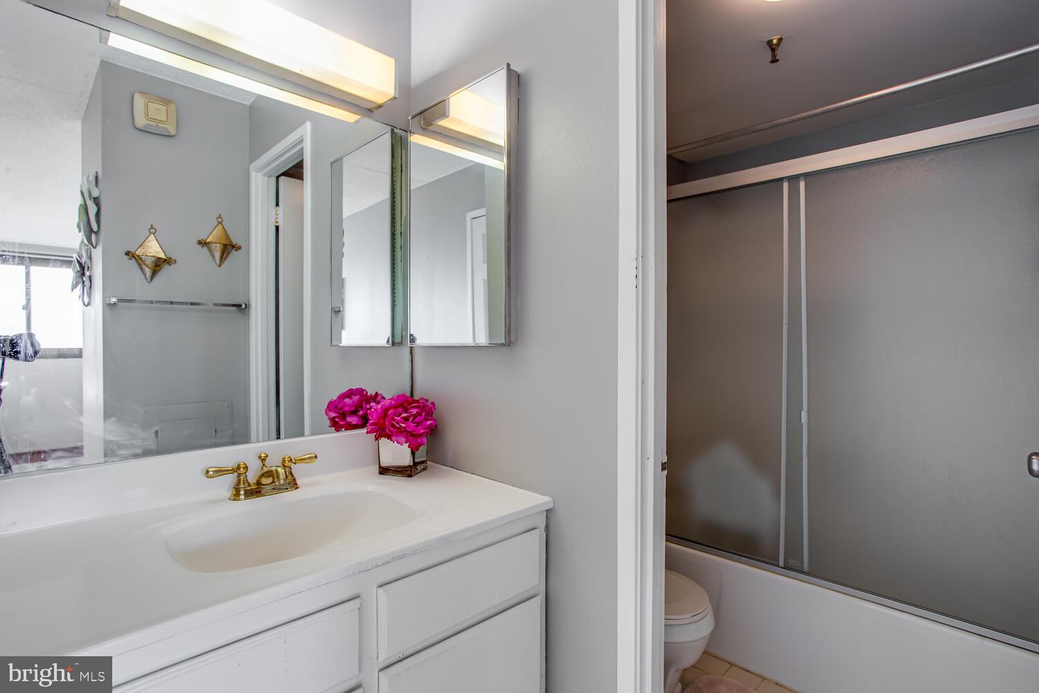 5911 Edsall Road, Unit 206 Alexandria, VA 22304 - Photo 17 of 40 a bathroom with a sink and a mirror