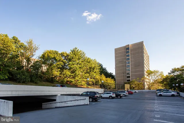 a view of outdoor space with seating area and trees