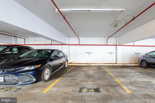 a view of parking garage