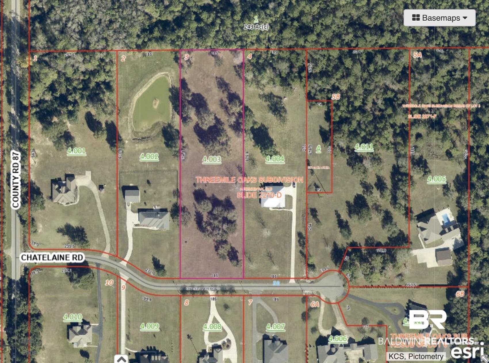 0 Chatelaine Road Elberta, AL 36530 - Photo 10 of 10 Aerial map of property and surrounding area