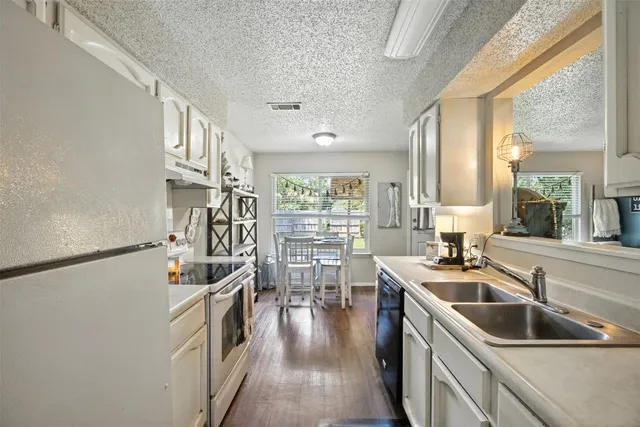 a kitchen with lots of counter top space