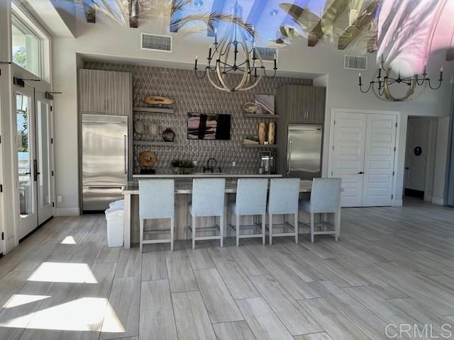 a hall view with sitting space