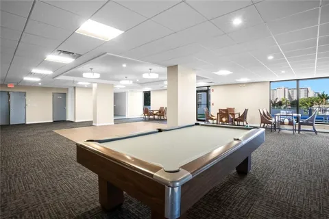 a view of lobby with patio area