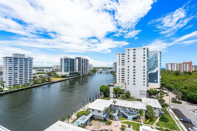 an aerial view of a city