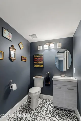 a view of a lake with a yard