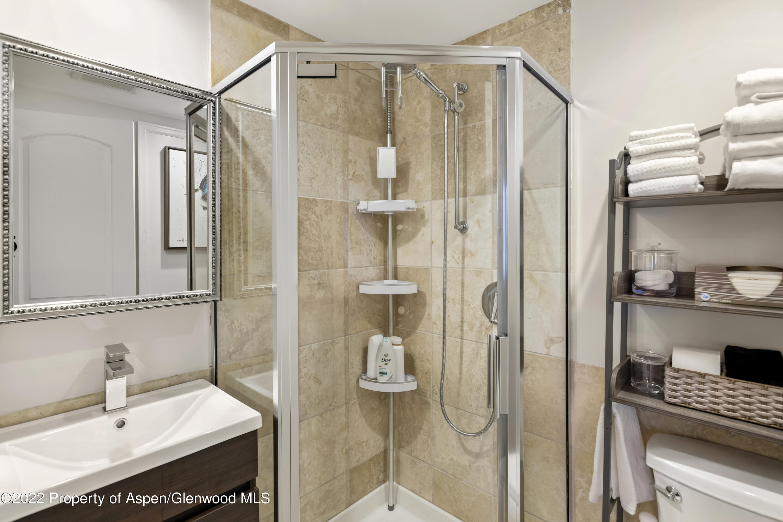 800 South Mill Street, Unit 6A Aspen, CO 81611 - Photo 6 of 18 a bathroom with a sink and a mirror