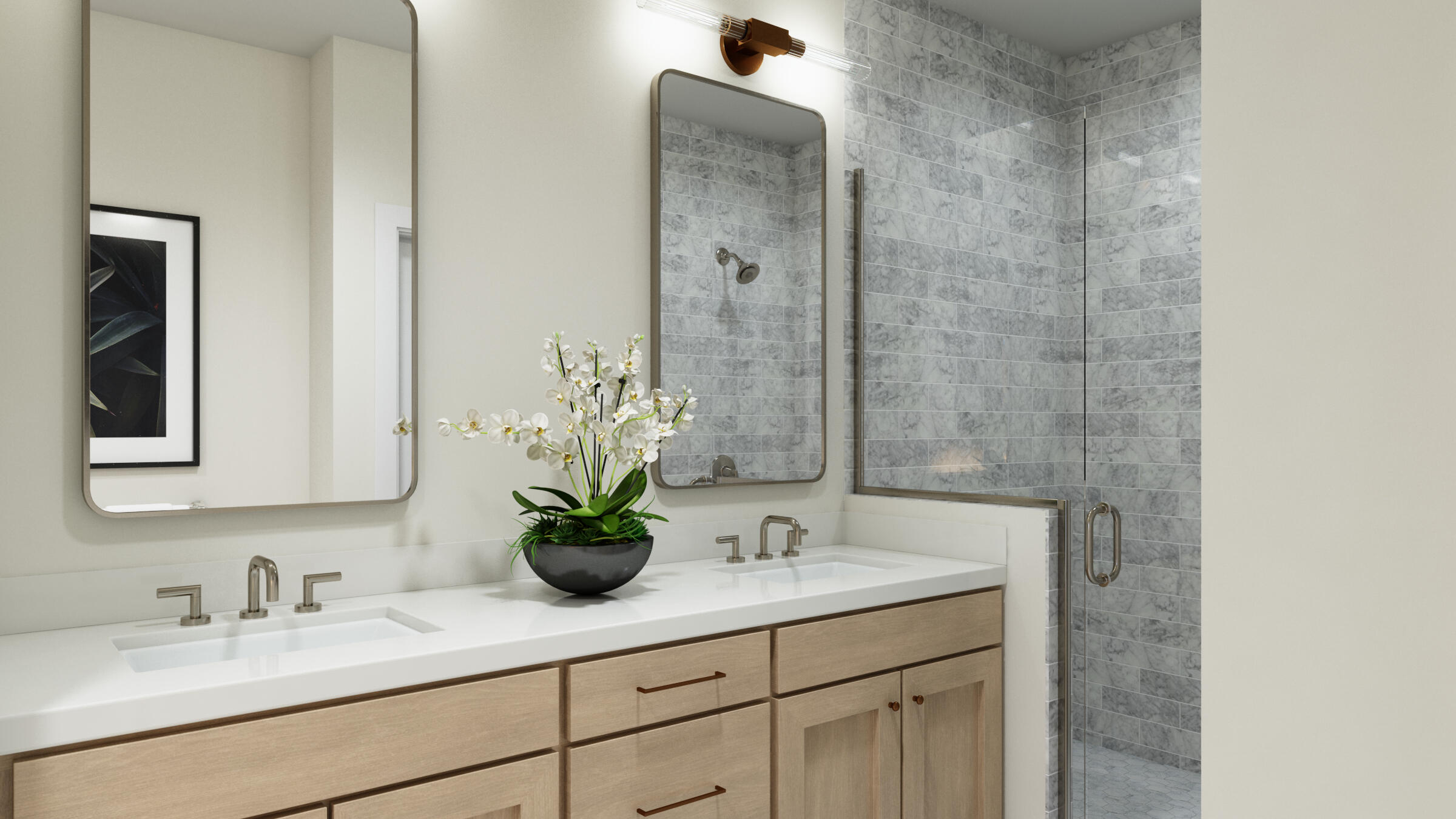 1718 North River Road River Hills, WI 53217 - Photo 12 of 21 Double Quartz Vanity Rendering