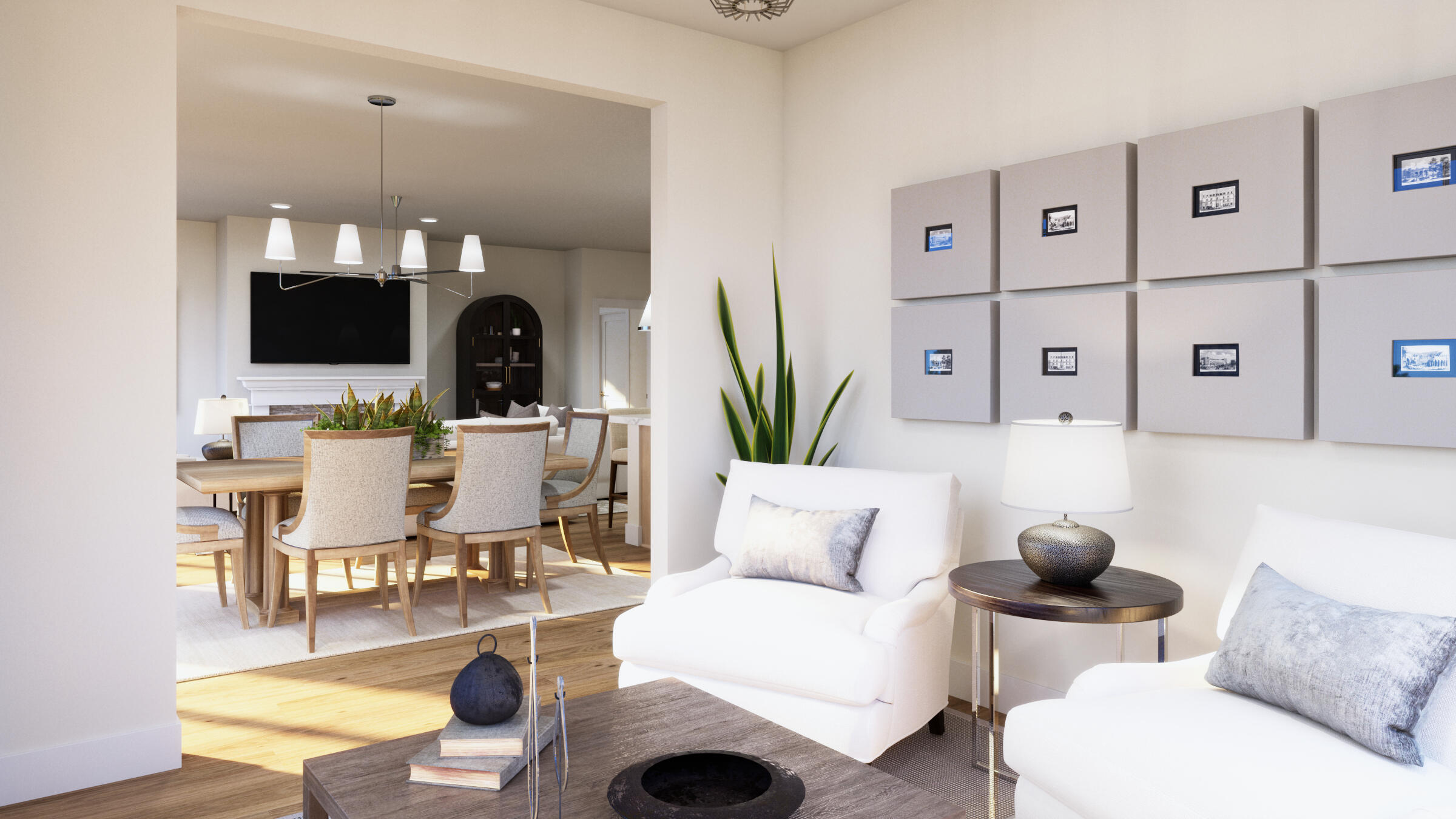 1718 North River Road River Hills, WI 53217 - Photo 9 of 21 Sunroom to Great Room View Rendering