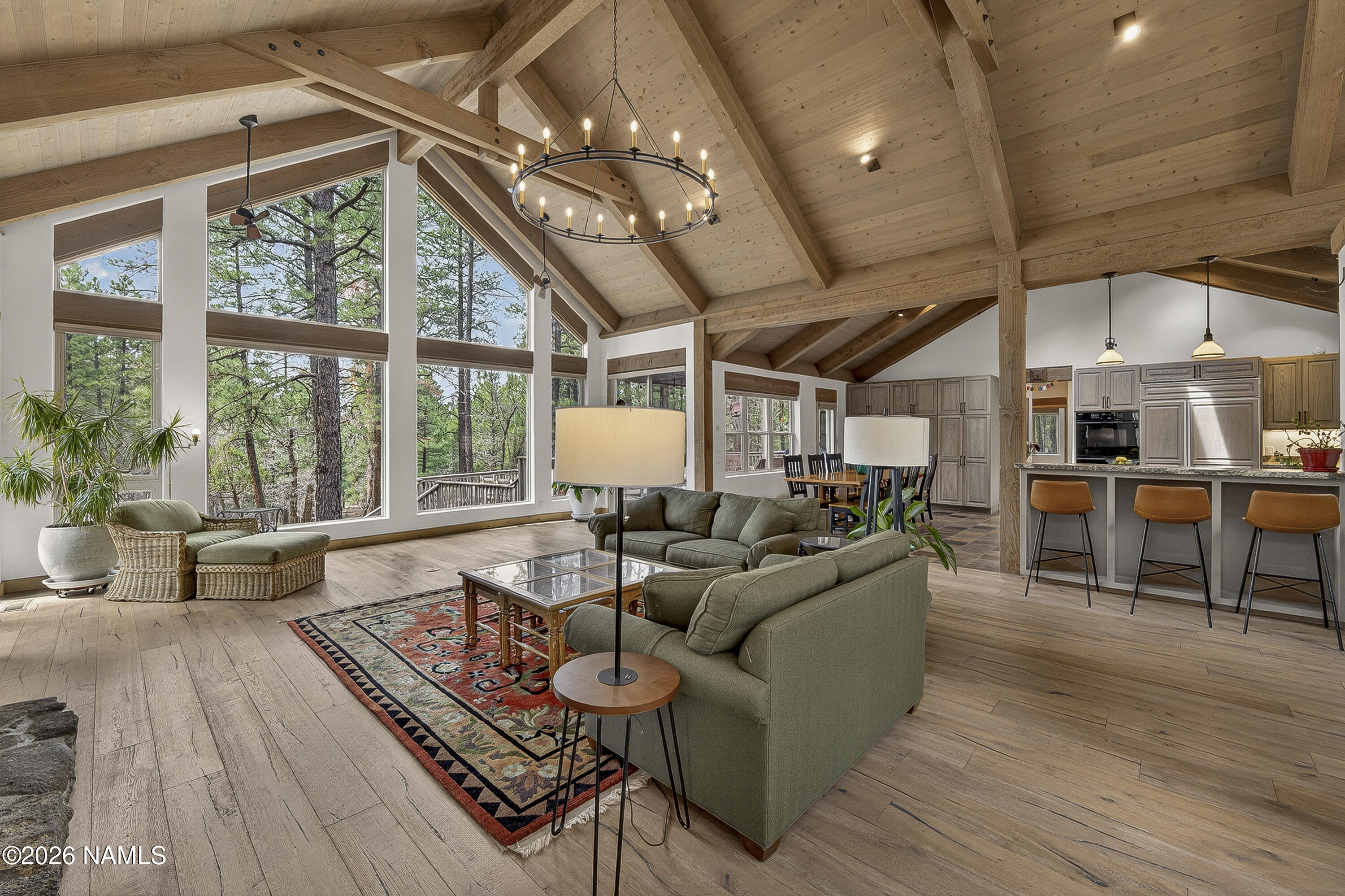 105 West Mt Elden Lookout Road Flagstaff, AZ 86001 - Photo 16 of 54 a living room with furniture a wooden floor and next to a window