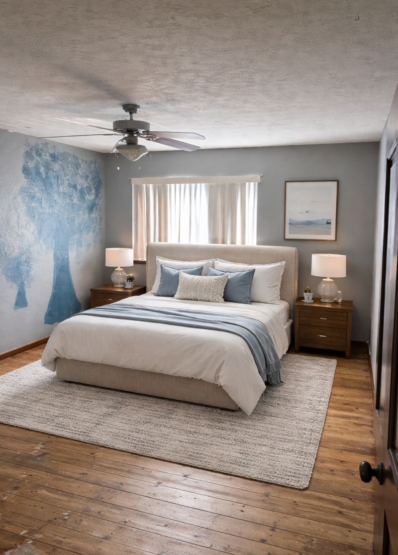 47 Devonshire Drive Conroe, TX 77304 - Photo 6 of 27 a bedroom with a large bed and a chandelier