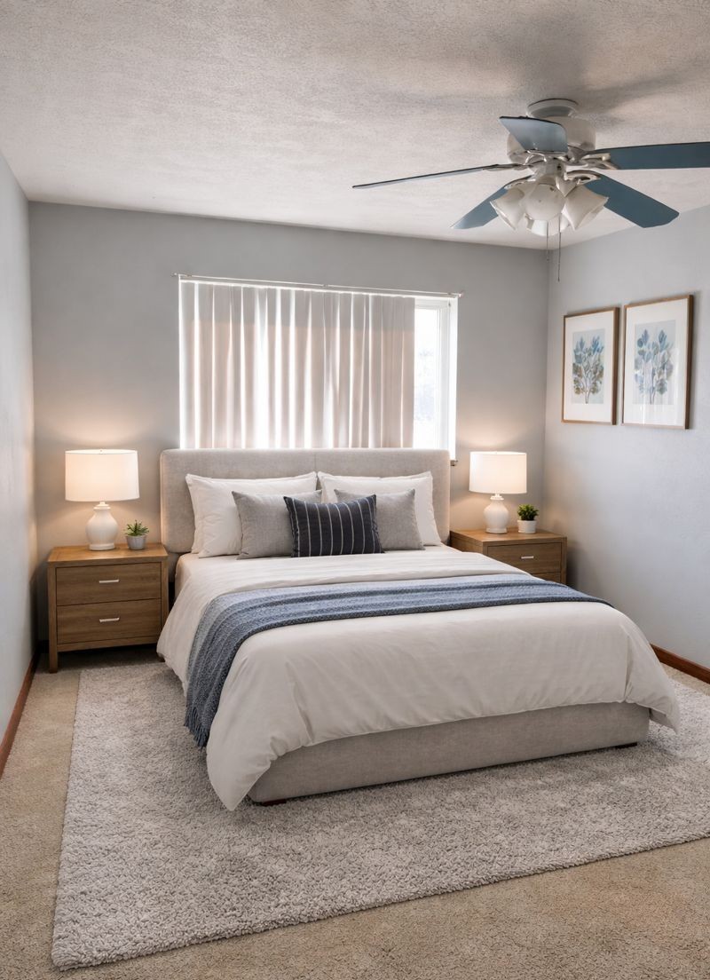 47 Devonshire Drive Conroe, TX 77304 - Photo 7 of 27 a bedroom with a bed and a chandelier