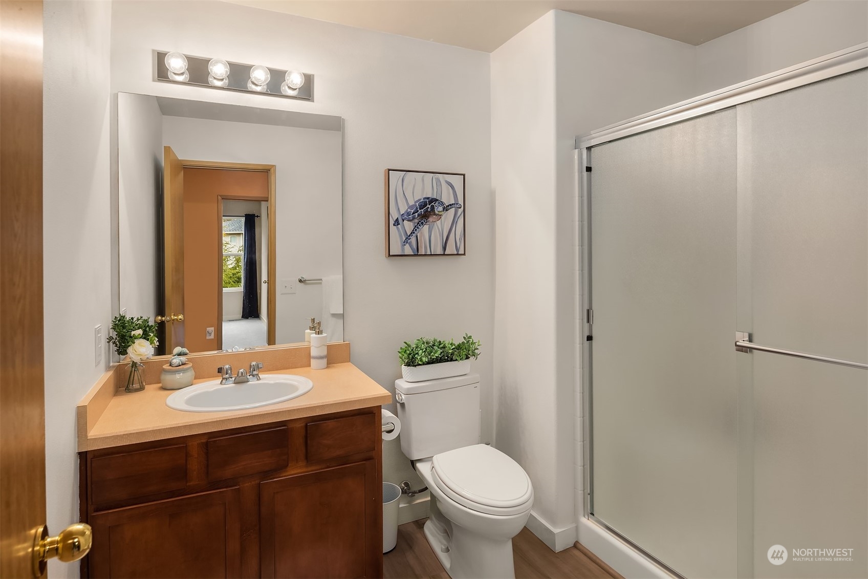 14125 Corbridge Road Southeast Monroe, WA 98272 - Photo 25 of 34 a bathroom with a sink vanity mirror and toilet