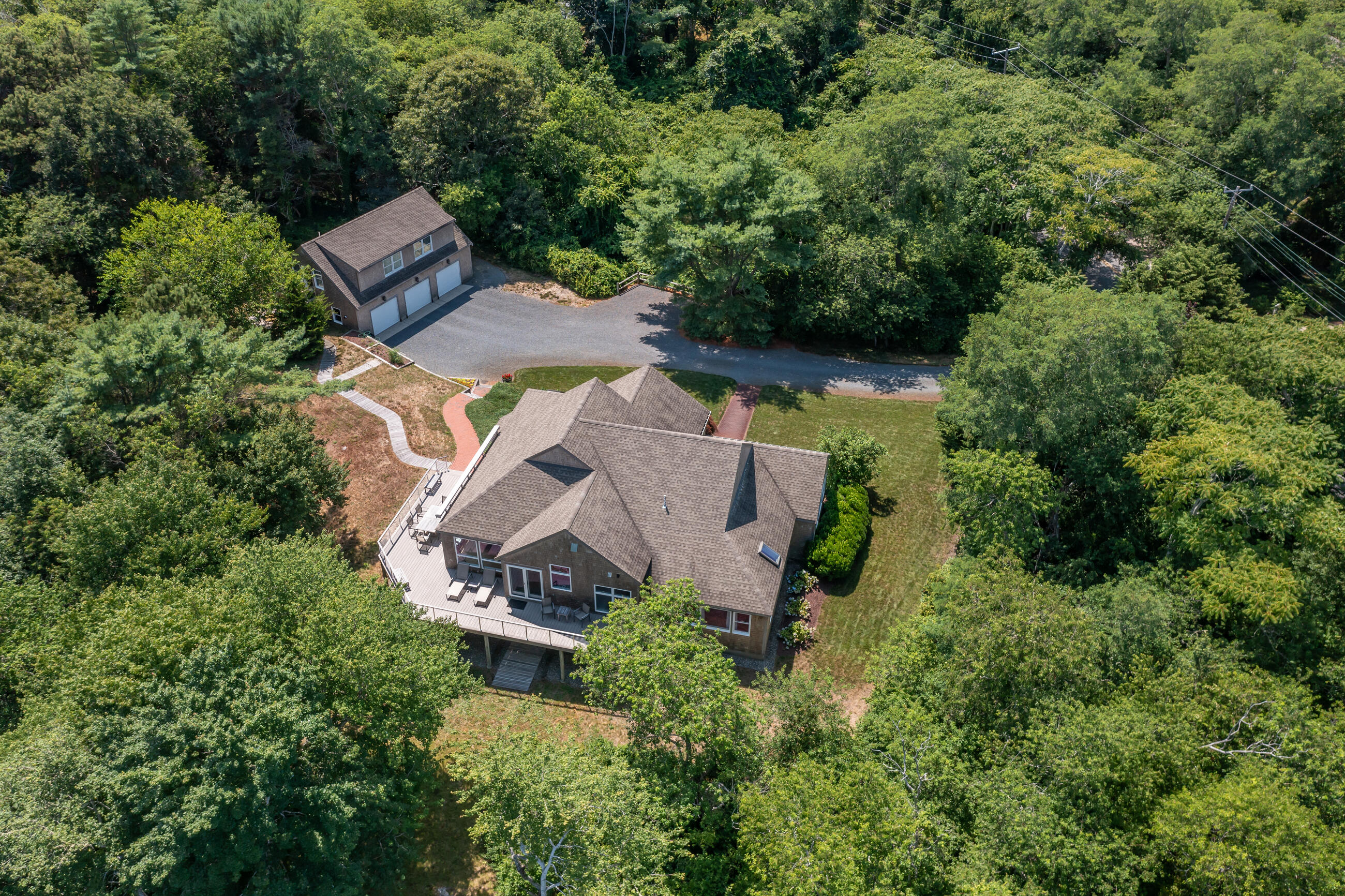 625 Samoset Road Eastham, MA 02642 - Photo 6 of 77 an aerial view of a house with outdoor space
