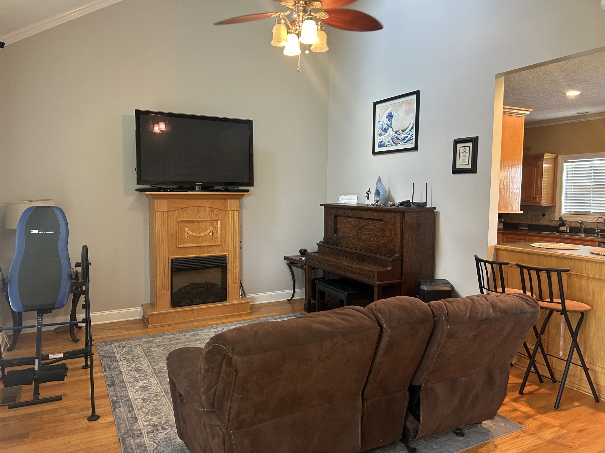 3421 George Olive Road Iron City, TN 38463 - Photo 17 of 51 a living room with furniture and a flat screen tv