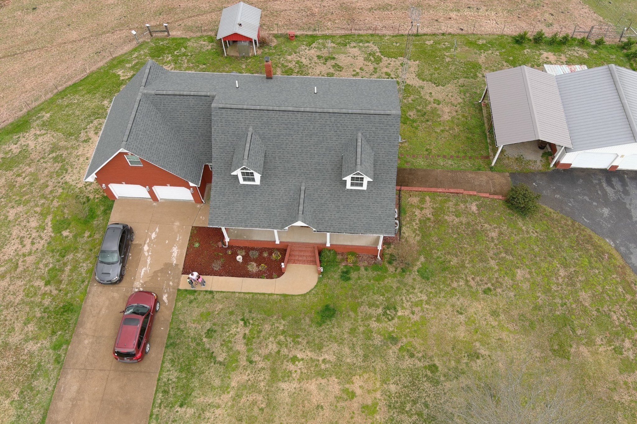 3421 George Olive Road Iron City, TN 38463 - Photo 10 of 51 an aerial view of a house with a yard basket ball court and outdoor seating