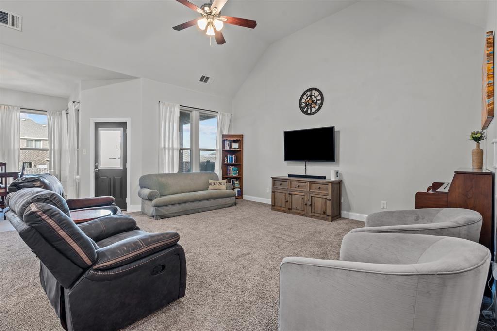220 Flower Ridge Drive Fort Worth, TX 76108 - Photo 14 of 34 a living room with furniture and a flat screen tv