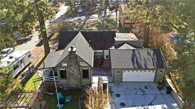 a aerial view of a house