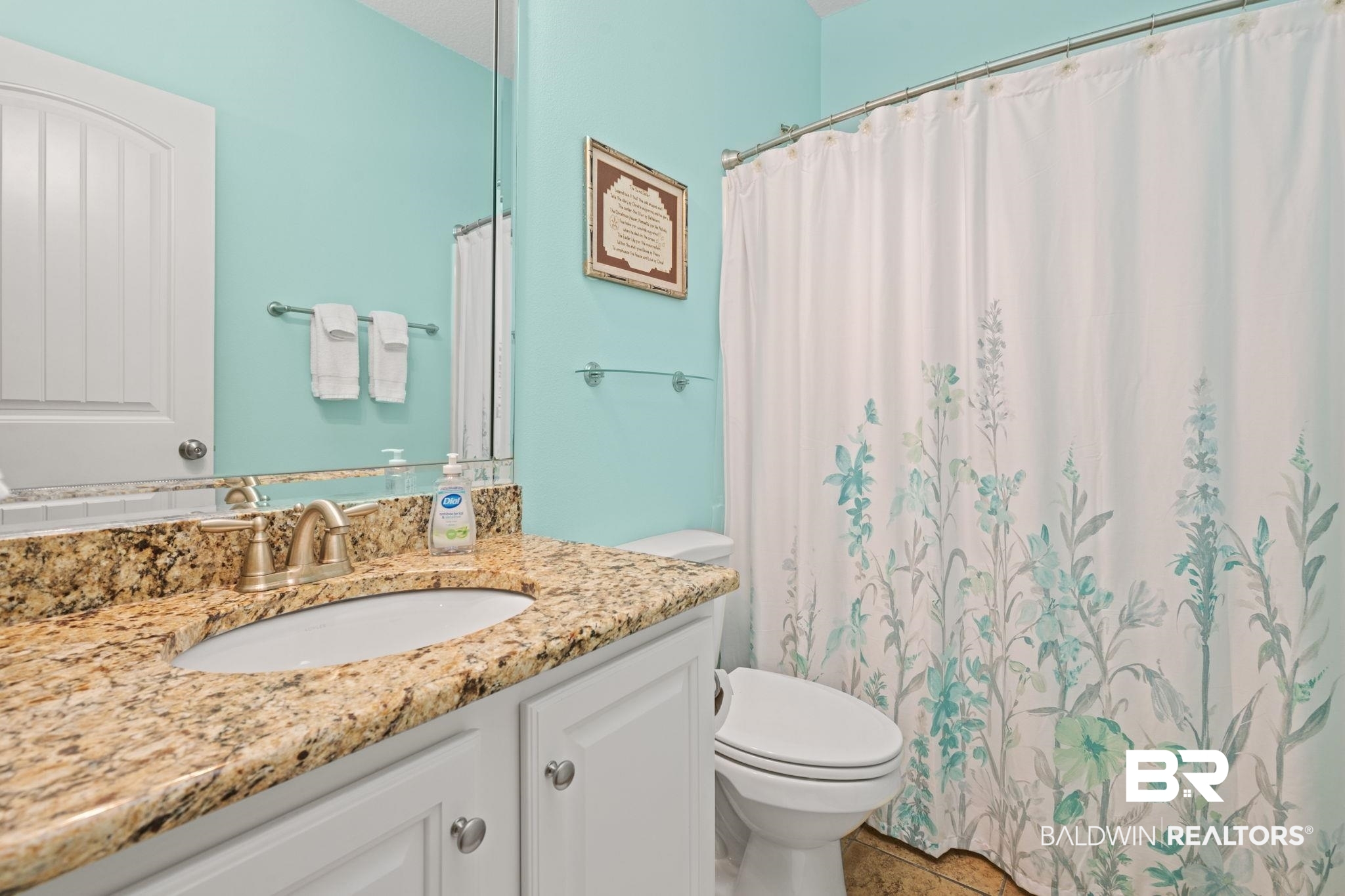 2554 Masters Court Mobile, AL 36618 - Photo 24 of 35 Bathroom featuring vanity, tile patterned flooring, and a shower with shower curtain