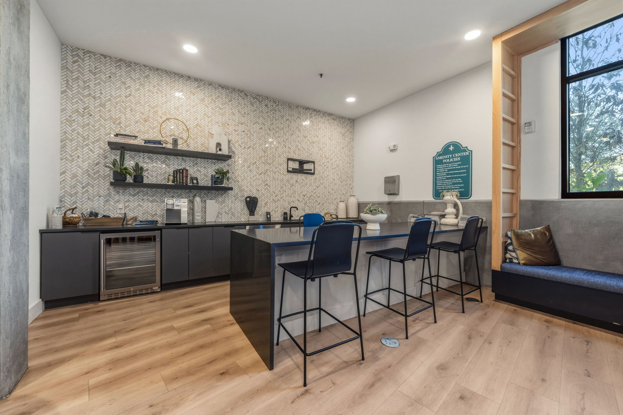 2500 Longview Street, Unit 300 Austin, TX 78705 - Photo 22 of 36 a kitchen with a table chairs stove and cabinets
