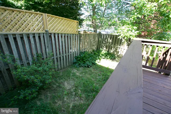 a view of a backyard with plants and a small yard