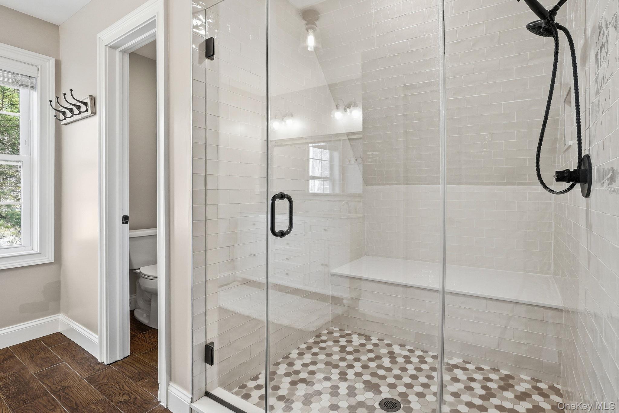 19 Lillian Road Mahopac, NY 10541 - Photo 31 of 50 Bathroom with a shower stall and wood finish floors