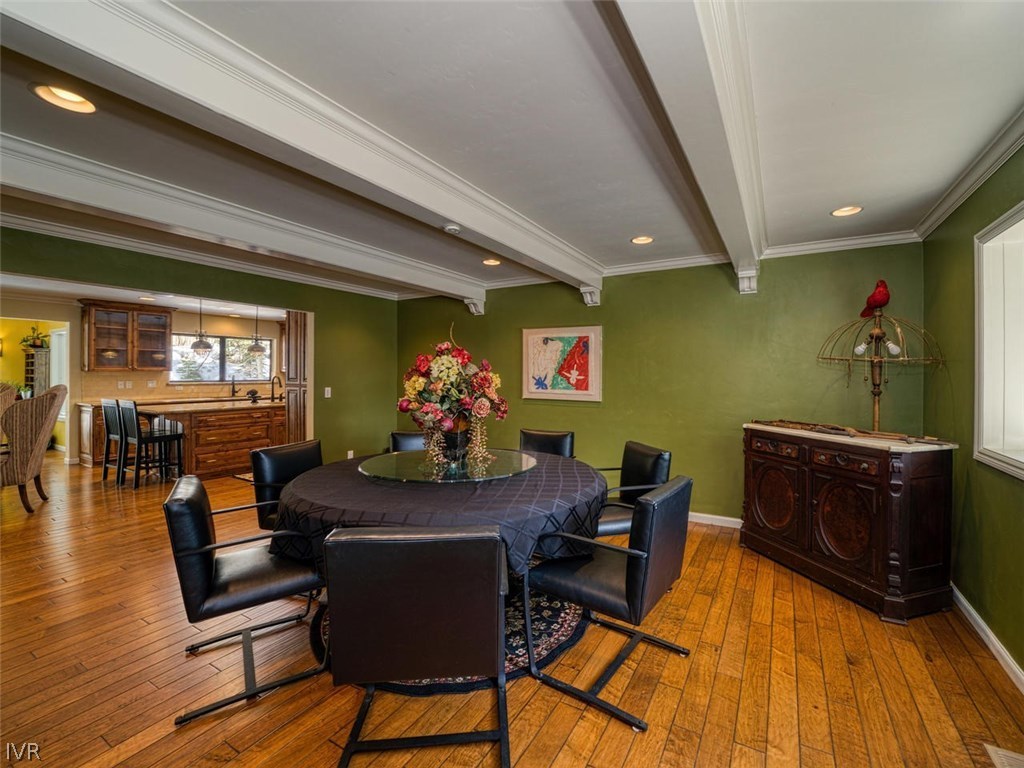 714 Champagne Road Incline Village, NV 89451 - Photo 12 of 29 a dining room with furniture and wooden floor