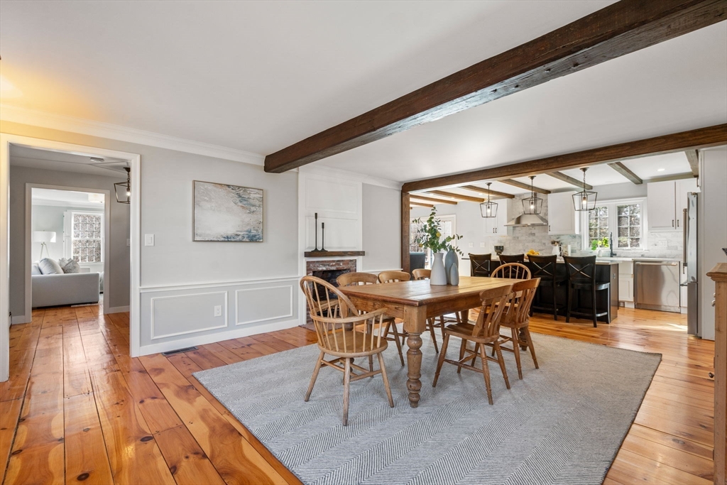 25 Charles Street Hingham, MA 02043 - Photo 5 of 32 a dining room with furniture and wooden floor