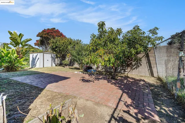 a backyard of a house