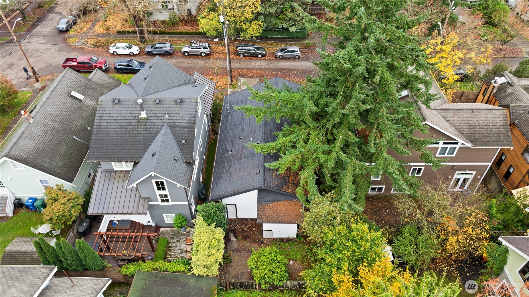 2212 North 46th Street Seattle, WA 98103 - Photo 24 of 25 an aerial view of a house with a garden