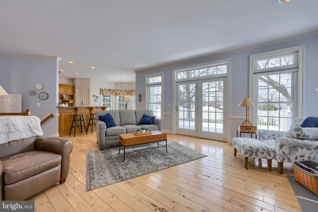 a living room with furniture and a couch
